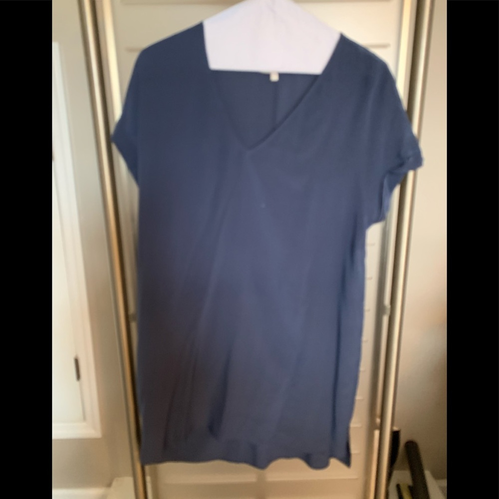 Lavender Brown Blue Silk Dress.